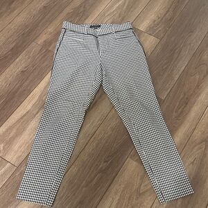 Banana Republic Black and White Houndstooth Trousers
